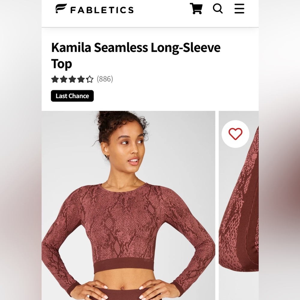 NWT Fabletics athletic long sleeve